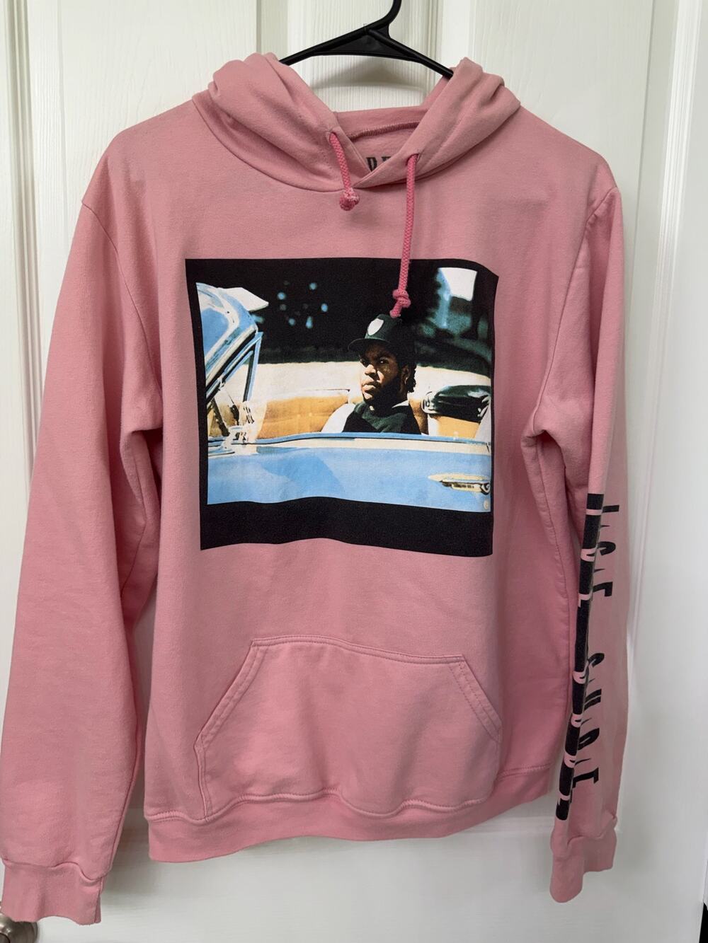 Ice cube medium super soft cozy hoodie with kangaroo pockets has one little spot